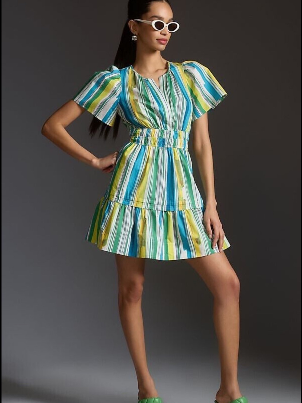 Anthropologie Somerset Mini Dress Women’s Medium Striped Coastal Lark + Grey X